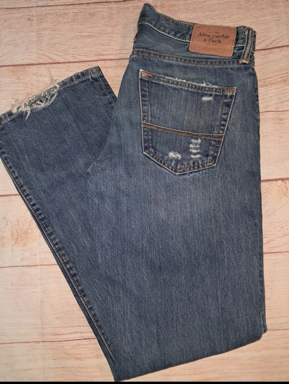 Mens Abercrombie & Fitch Jeans slim Straight Button Fly 30x32